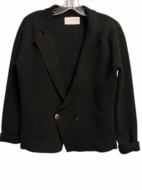 Six/fifty Heller Double Breasted Black Blazer